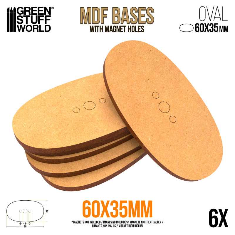 MDF Bases - AOS Oval 60x35mm | Oval MDF Bases