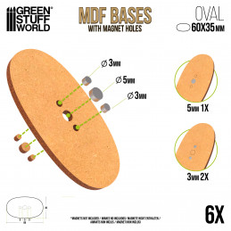 Basi MDF - Ovali AOS 60x35mm | Ovali
