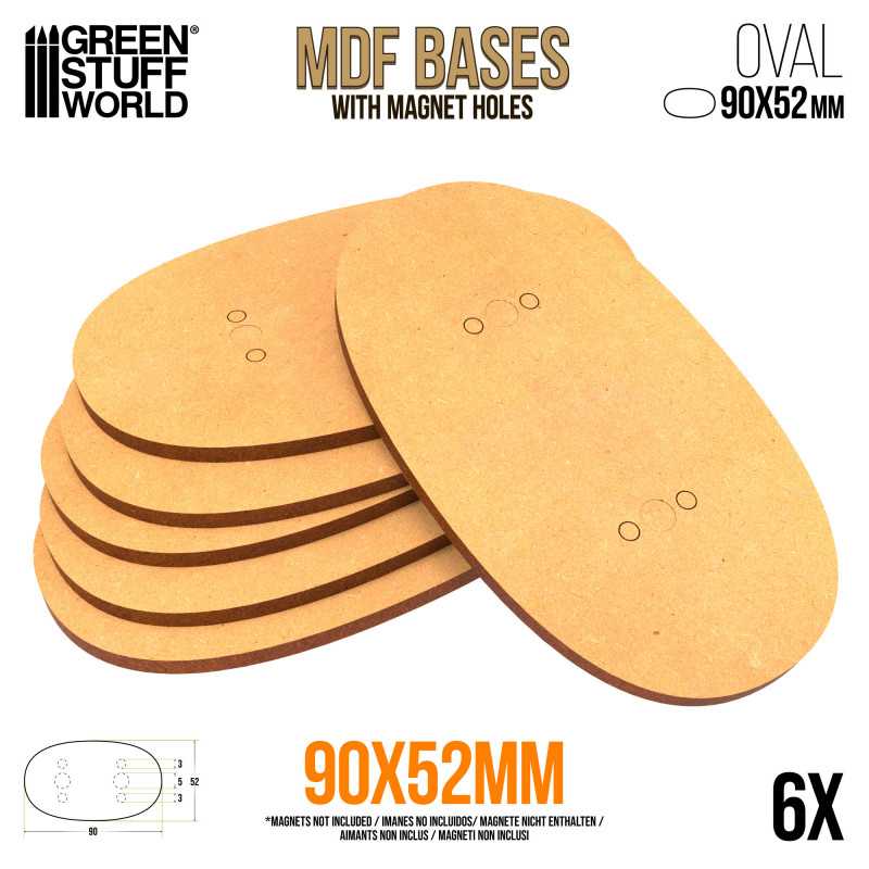 Socles OVALES AOS 90x52mm en MDF | Socles en MDF Ovales