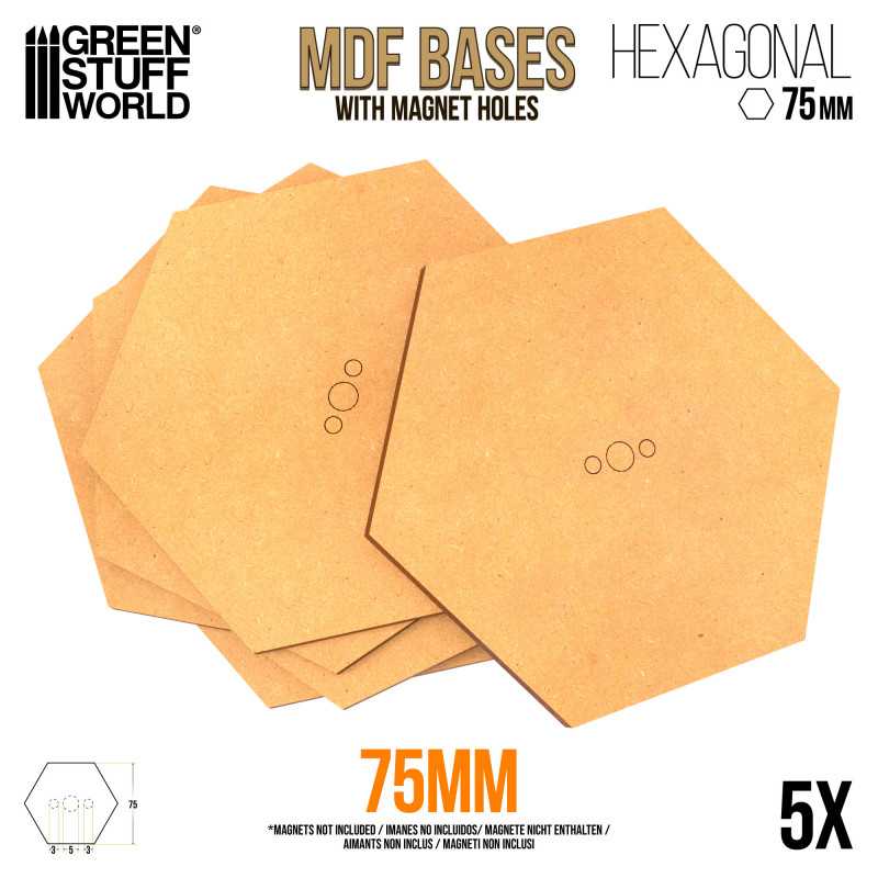75 mm hexagonale MDF Basen | Sechseckig