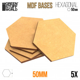 50 mm hexagonale MDF Basen | Sechseckig