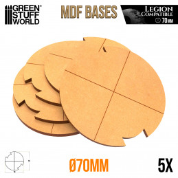 MDF Bases - Round 70 mm (Legion)