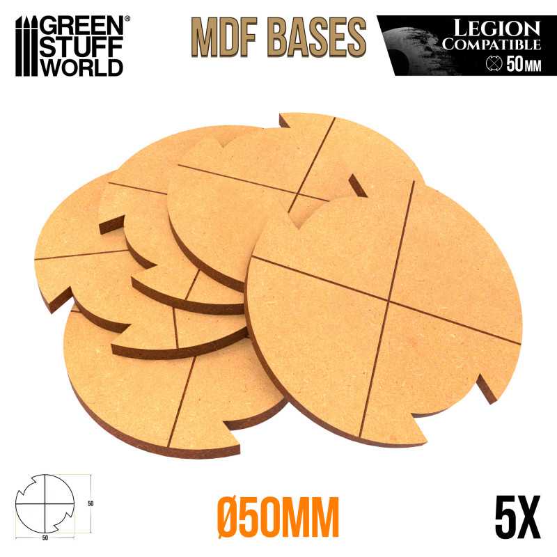 MDF Bases - Round 50 mm (Legion) | Star Wars Legion MDF bases MDF Bases - Round 50 mm (Legion) | Star Wars Legion MDF bases