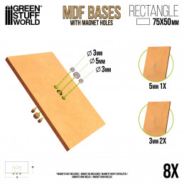 MDF Bases - Rectangle 75x50mm | Warhammer Old World Bases