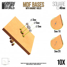 MDF Bases - Square 40mm | Warhammer Old World Bases