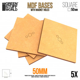 50 mm quadratische MDF Basen | Warhammer Old World Basen
