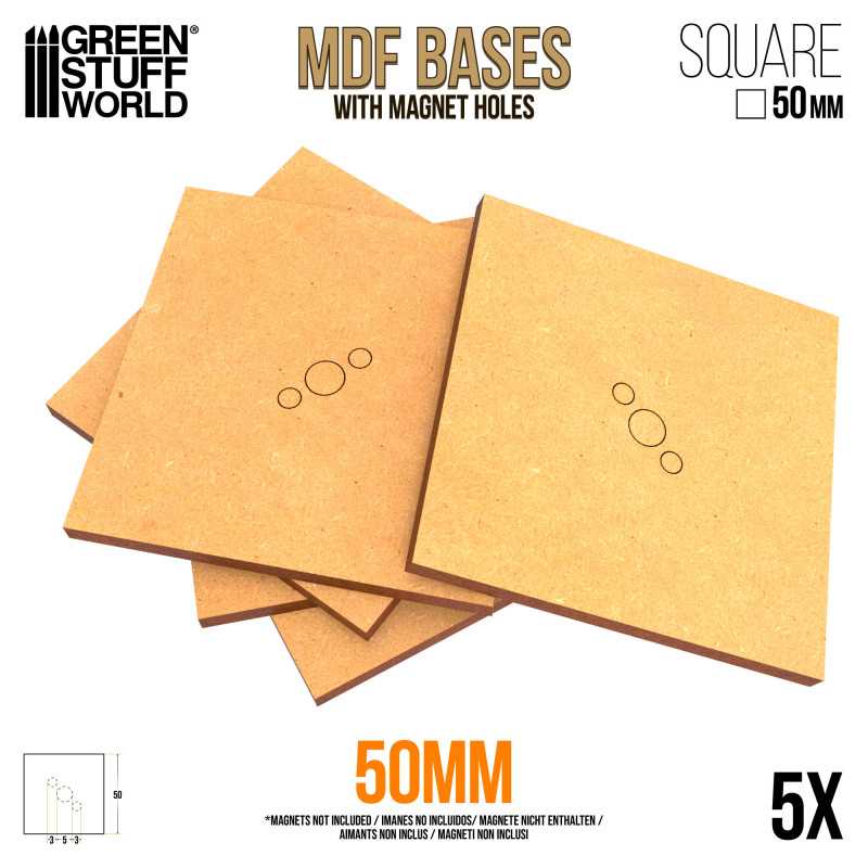 MDF Bases - Square 50 mm | Warhammer Old World Bases