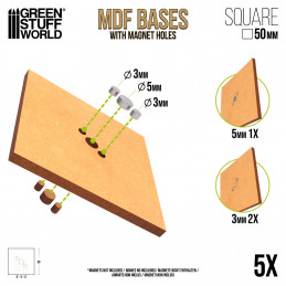 50 mm quadratische MDF Basen | Warhammer Old World Basen