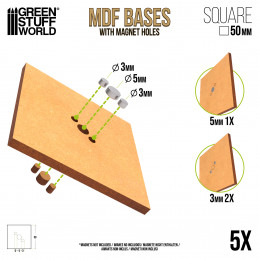 MDF Bases - Square 50 mm | Warhammer Old World Bases