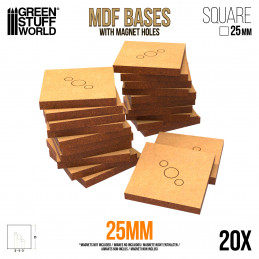 25mm quadratische MDF Basen | Warhammer Old World Basen