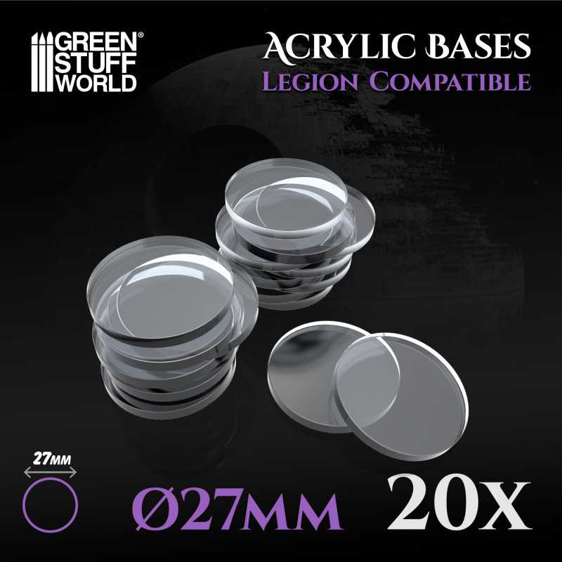 27 mm runde Acryl Basen (Legion) | Star Wars Legion Transparente Basen 27 mm runde Acryl Basen (Legion) | Star Wars Legion Transparente Basen