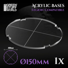 150 mm runde Acryl Basen (Legion) | Star Wars Legion Transparente Basen