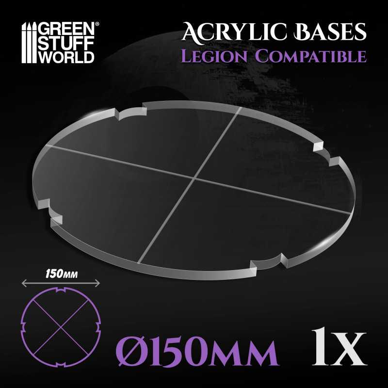 150 mm runde Acryl Basen (Legion) | Star Wars Legion Transparente Basen