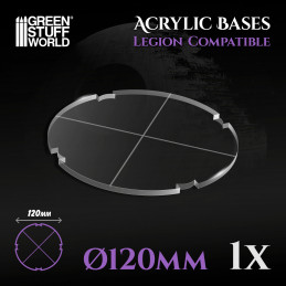 120 mm runde Acryl Basen (Legion) | Star Wars Legion Transparente Basen