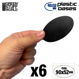 Socles Plastiques Ovale 90x52mm AOS | Socles en Plastique Ovales