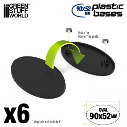 Socles Plastiques Ovale 90x52mm AOS | Socles en Plastique Ovales