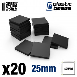 Plastic Square Bases 25mm | Warhammer Old World Bases