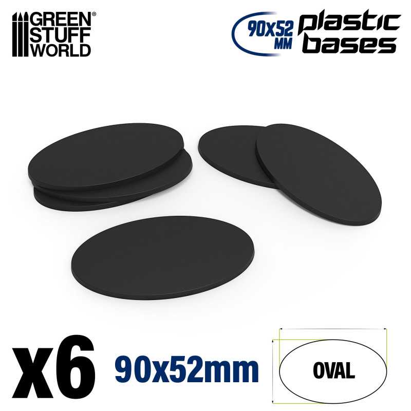 Plastic Bases - Oval Pill 90x52mm AOS | Miniature Oval Plastic Bases