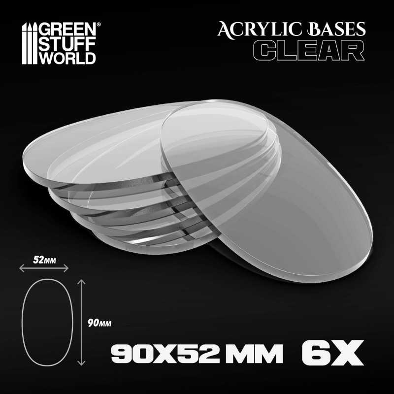 Basi Acriliche - Ovali 90x52mm TRASPARENTI | Ovali Basi Acriliche - Ovali 90x52mm TRASPARENTI | Ovali