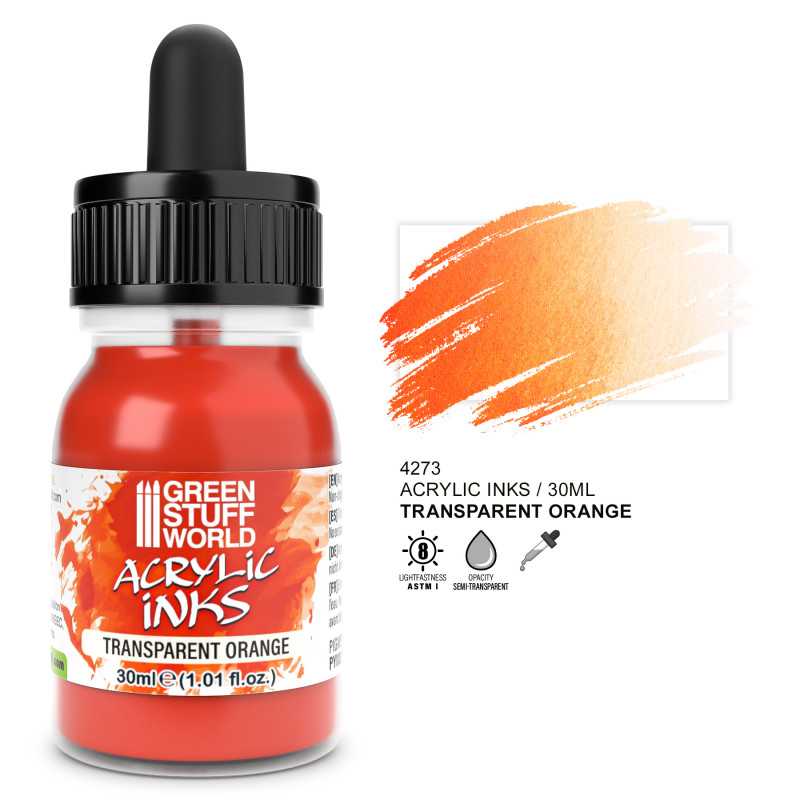 Transparent Acrylic Ink - Orange | Acrylic Inks