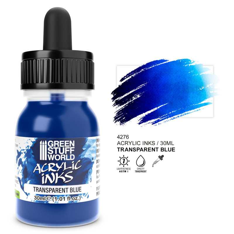 Inchiostro acrilico trasparente - Blu | Colori Inchiostri