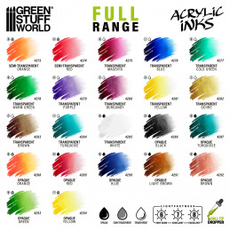 Transparente Flüssige Acrylfarbe - Kalt-Grün | Acryltinte