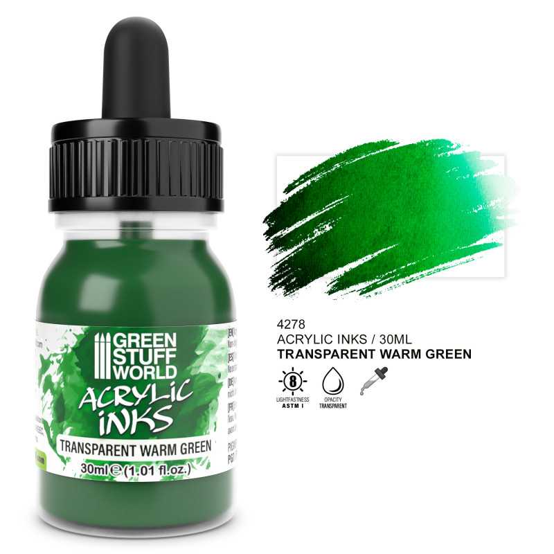 Transparent Acrylic Ink - Warm Green | Acrylic Inks