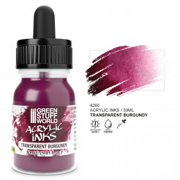 Transparent Acrylic Ink - Burgundy | Acrylic Inks