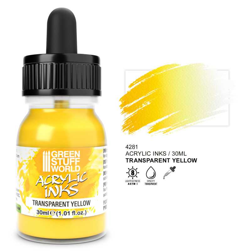 Transparent Acrylic Ink - Yellow | Acrylic Inks