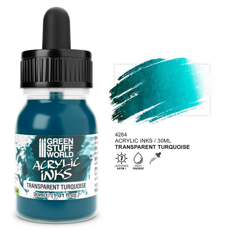 Transparent Acrylic Ink - Turquoise | Acrylic Inks