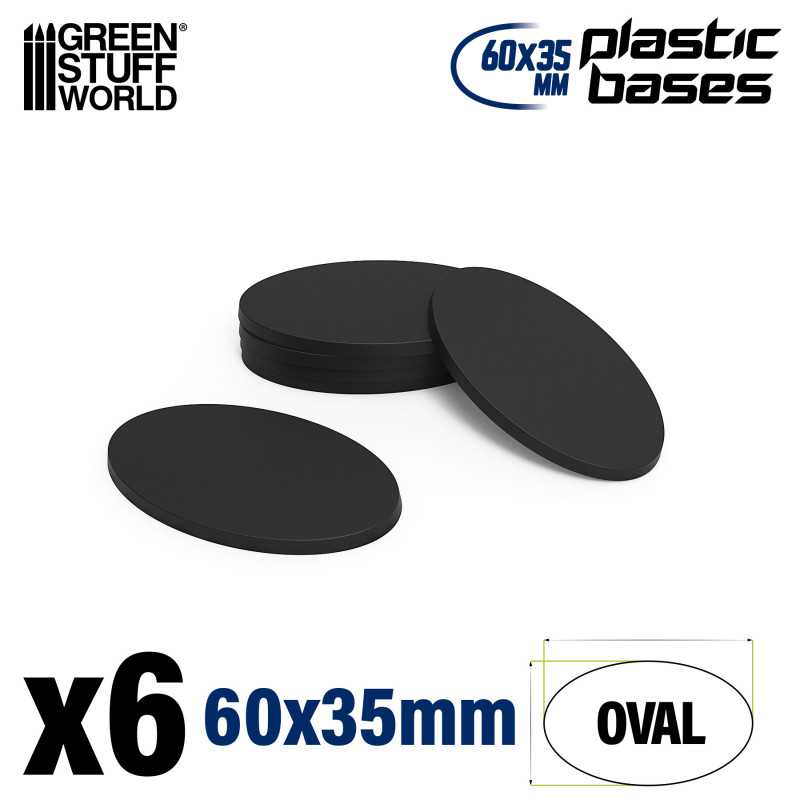 60x35mm AOS Oval Kunststoffbasen | Oval Plastic Stems