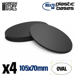Plastic Bases - Oval Pill 105x70mm AOS | Miniature Oval Plastic Bases