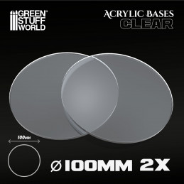 Acrylic Bases - Round 100 mm CLEAR | Acrylic Round Bases