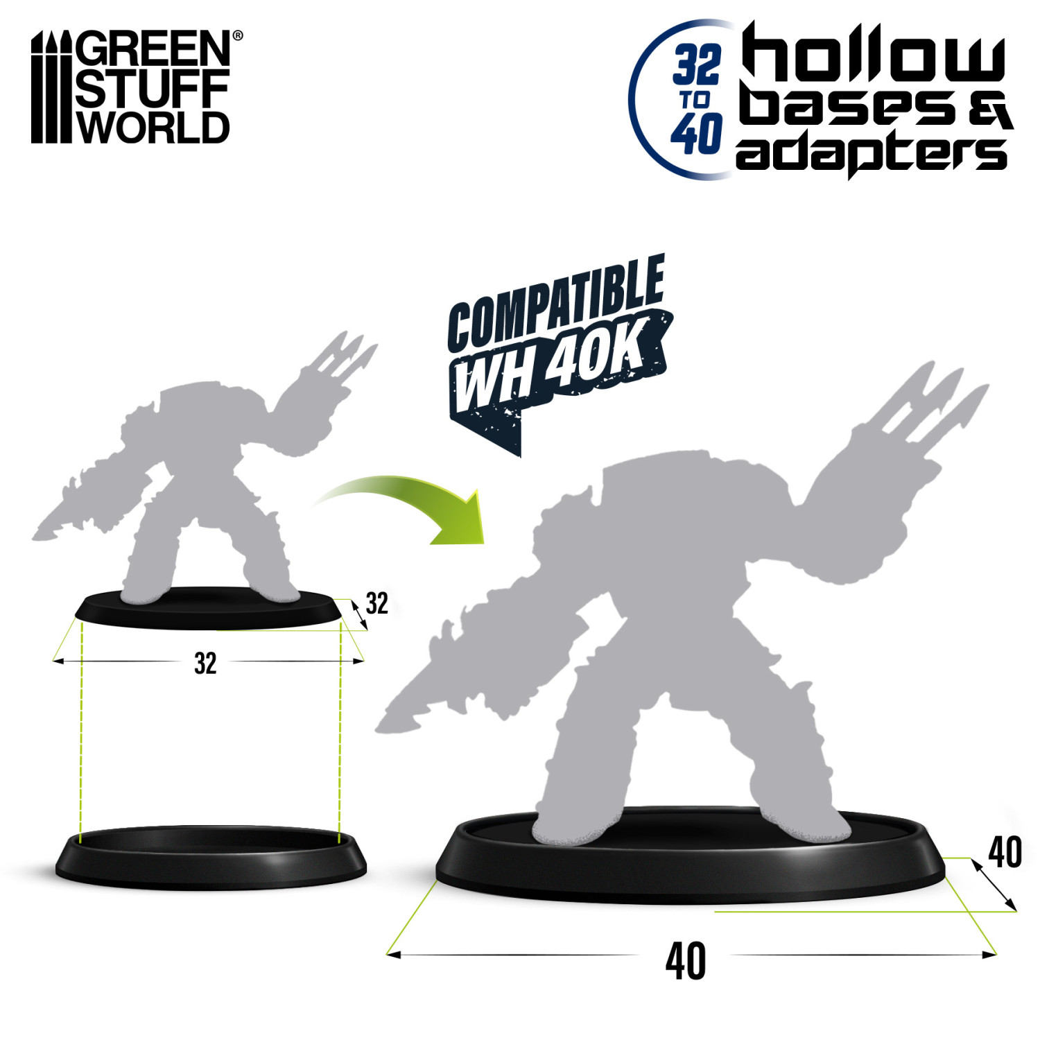 Basi rotonde da 40 mm per miniature di giochi e giochi da tavolo Basi