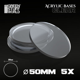 Socles Acryliques ROND 50 mm Transparent | Socles Acryliques Ronds