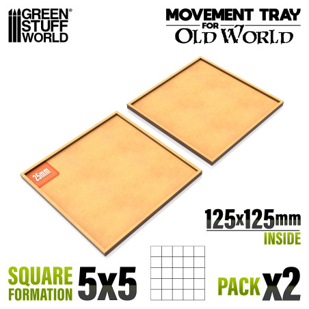Plateaux De Mouvement MDF 60x120mm - Pour Wargames, Figurines, Modelisme, Marque Green Stuff World