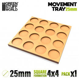 Plateaux de Mouvement MDF 25mm 4x4 - Hordes en Ligne | Plateaux de mouvement pour bases rondes