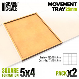 Plateaux de Mouvement MDF 125x100mm | Plateaux de mouvement pour Old World