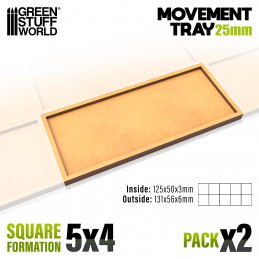 MDF Movement Trays 125x50mm | Old World Movement trays