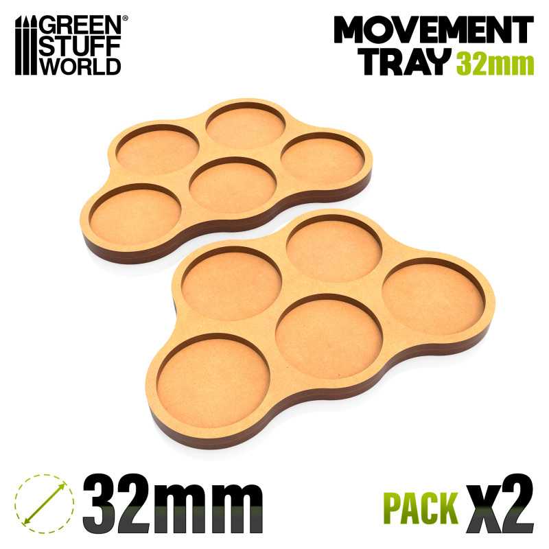 MDF Regimentsbases 32mm x5 - Skirmish | Regimentsbases für runde Sockel