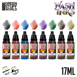 Set x8 Acrylic Wash Ink Paints | Model Paint Sets