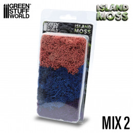 Islandmoos - Blau Violett und Hellrosa Mischung | Modellbau moos