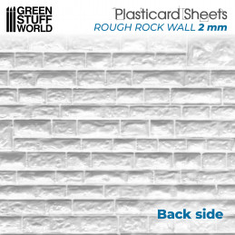 ABS Plasticard - ROUGH ROCK WALL Textured Sheet - A4 | Textured Sheets