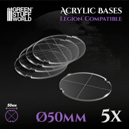 50 mm runde Acryl Basen (Legion) | Star Wars Legion Transparente Basen