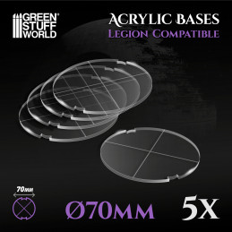 Socles ROND 70 mm en Acrylique (Legion) | Socles transparents Star Wars Legion