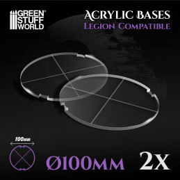 100 mm runde Acryl Basen (Legion) | Star Wars Legion Transparente Basen