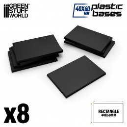 Plastic Rectangular Bases 40x60mm