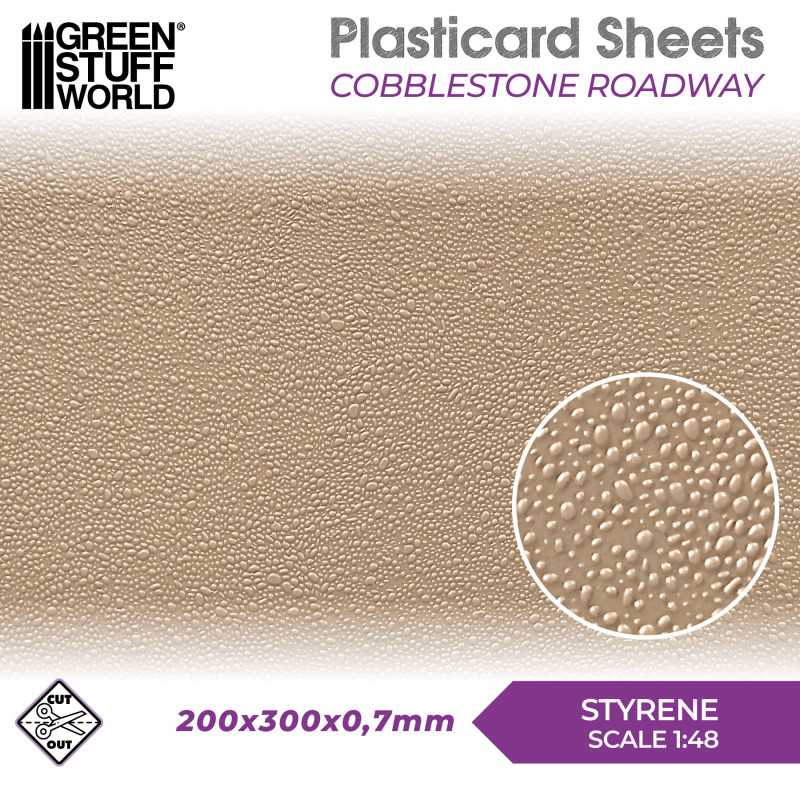Foglio Plasticard - Strada Acciottolata Foglio Plasticard - Strada Acciottolata
