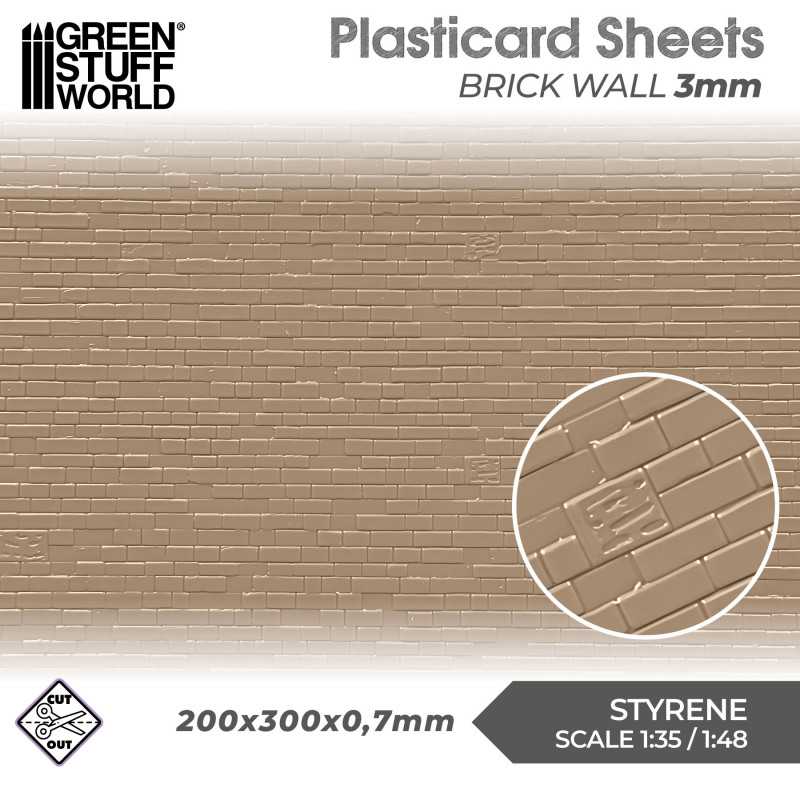 Plasticard - Brick Walls 3mm Plasticard - Brick Walls 3mm