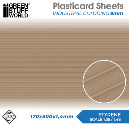 Plaque de Plasticard texturé - Bardage industriel 9mm